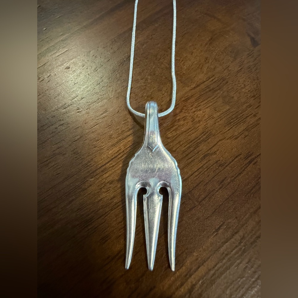 Silverware Trident Necklace